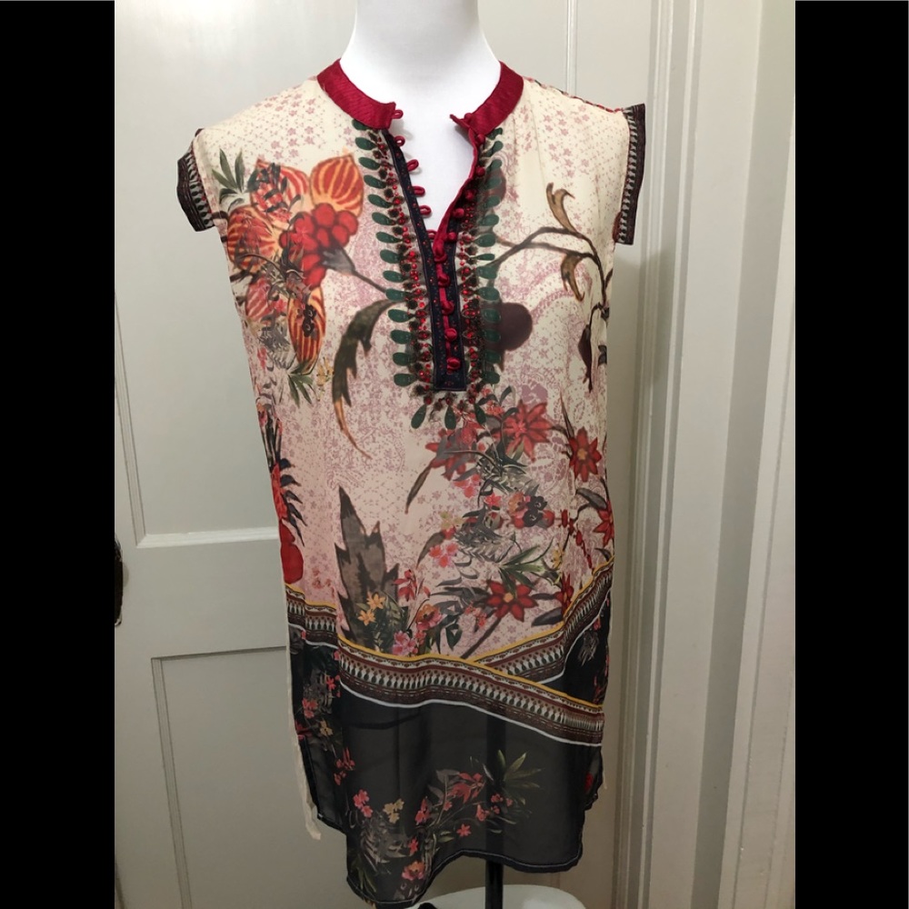 Desiguil chiffon tunic top